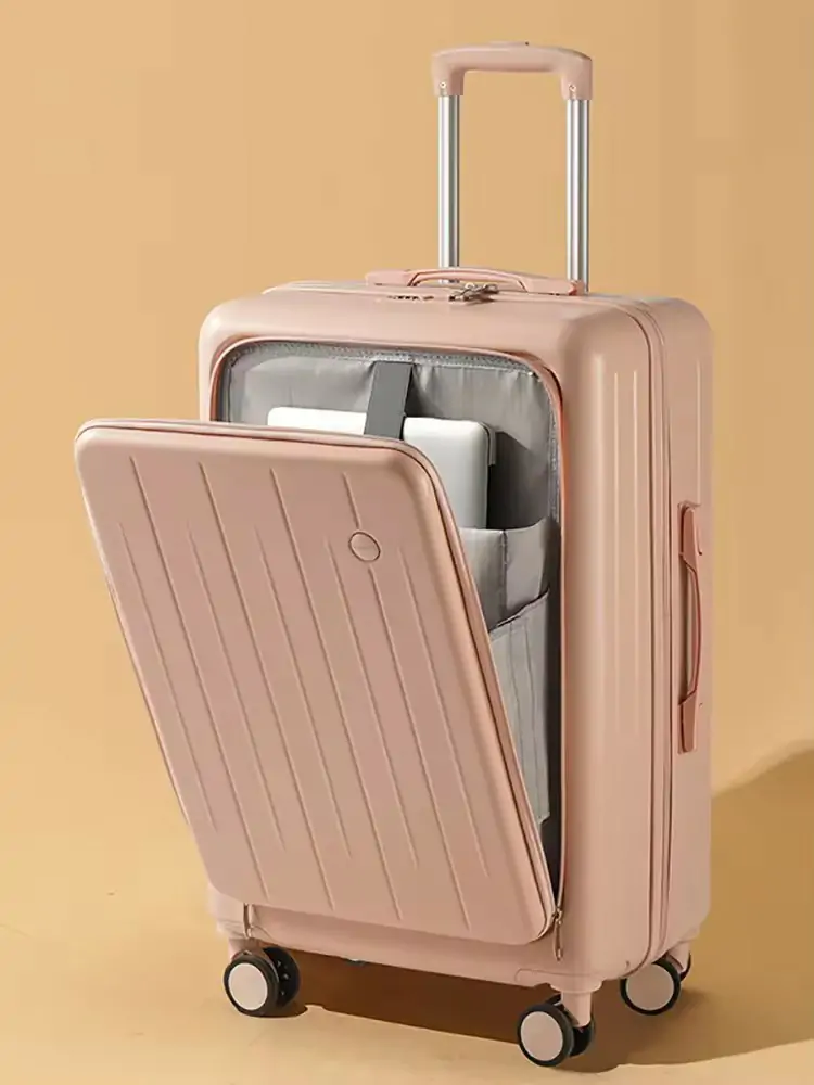 Pink luggage